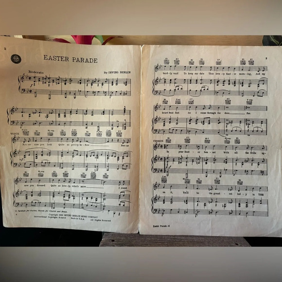 VINTAGE “Easter Parade” Sheet Music | Piano & Voice | Irving Berlin - Picture 3 of 7